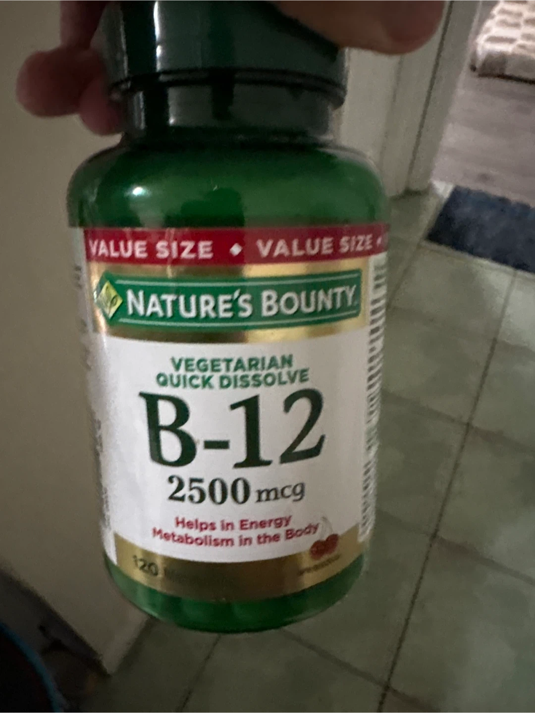 Nature's Bounty B-12 Vegetarian Quick Dissolve Tablets