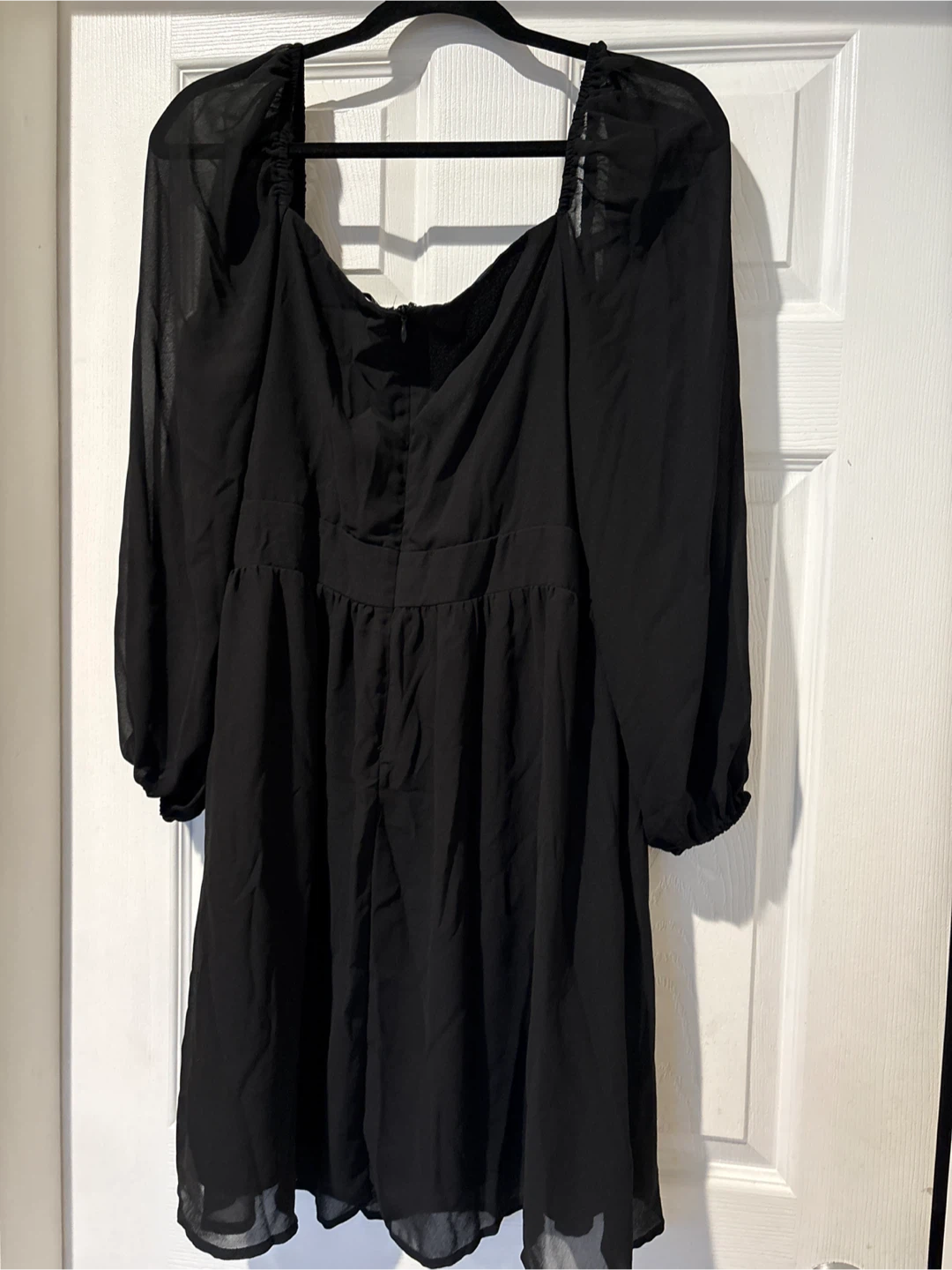 Black Sheer Sleeve Mini Dress - photo 5