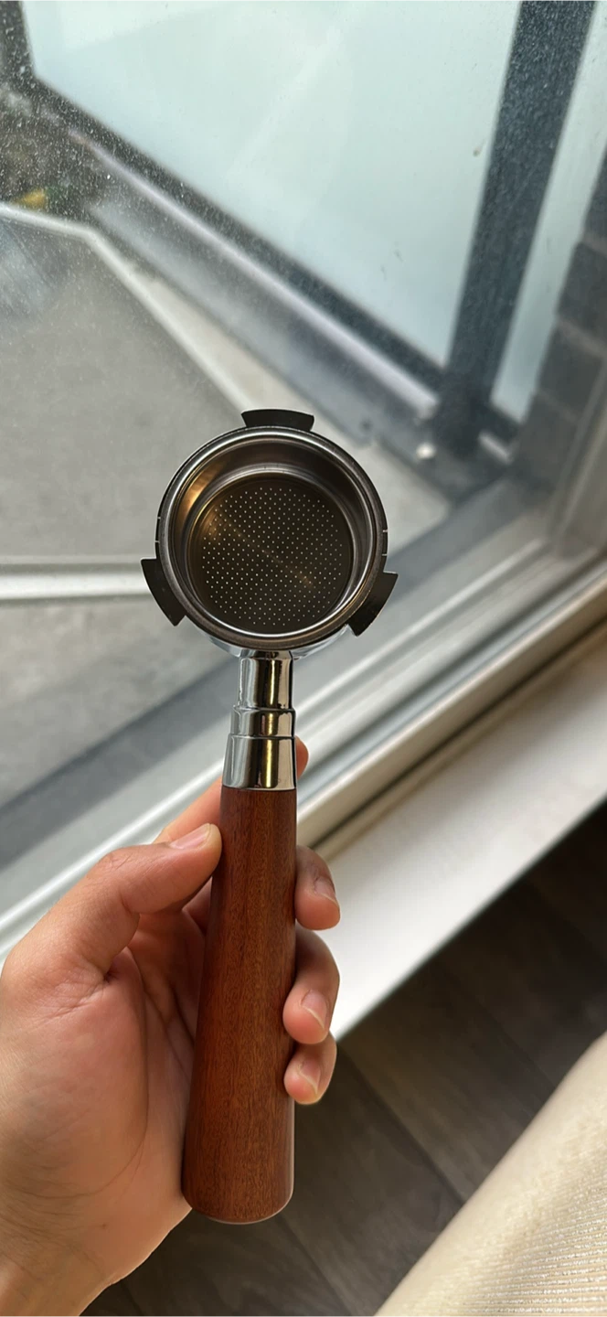 Espresso Portafilter with Wooden Handle - photo 3