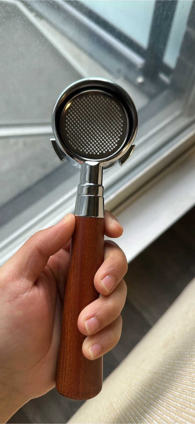 Espresso Portafilter with Wooden Handle - photo 2