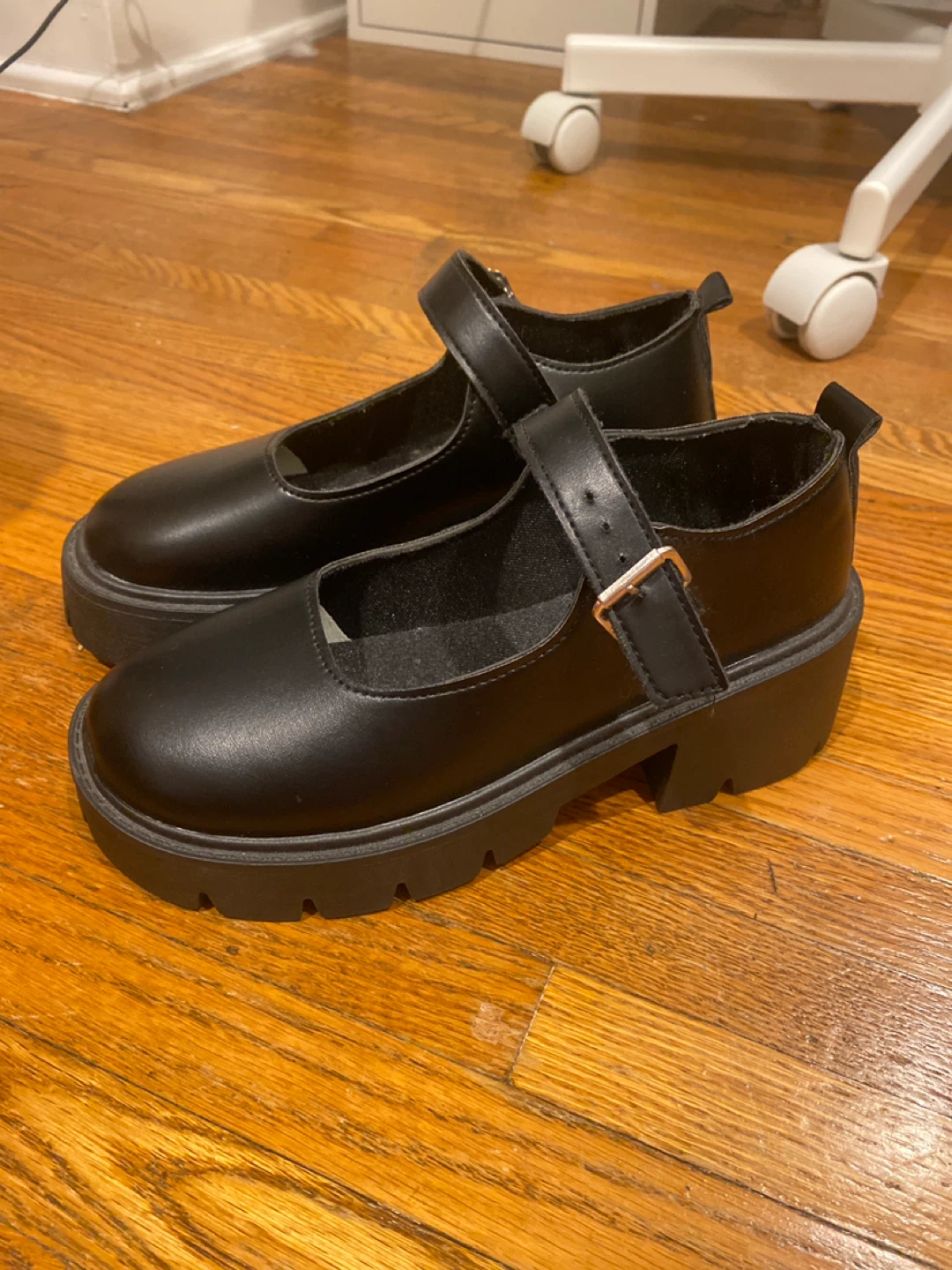 Black Platform Mary Jane Shoes