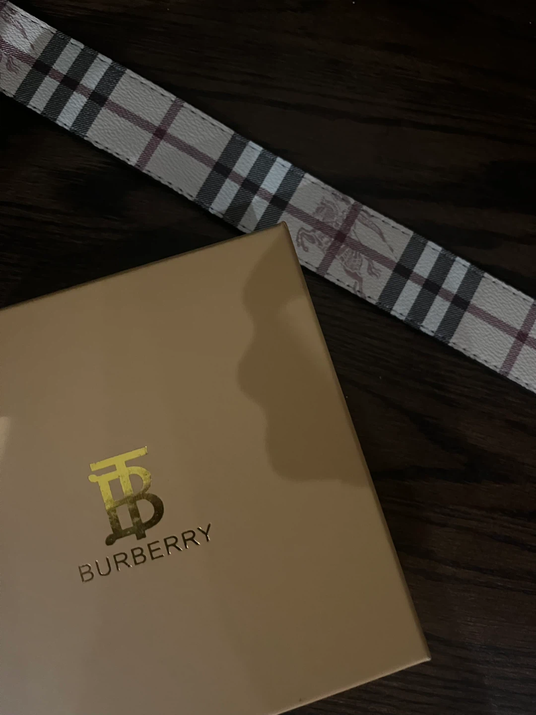 Burberry Belt with Gold TB Logo