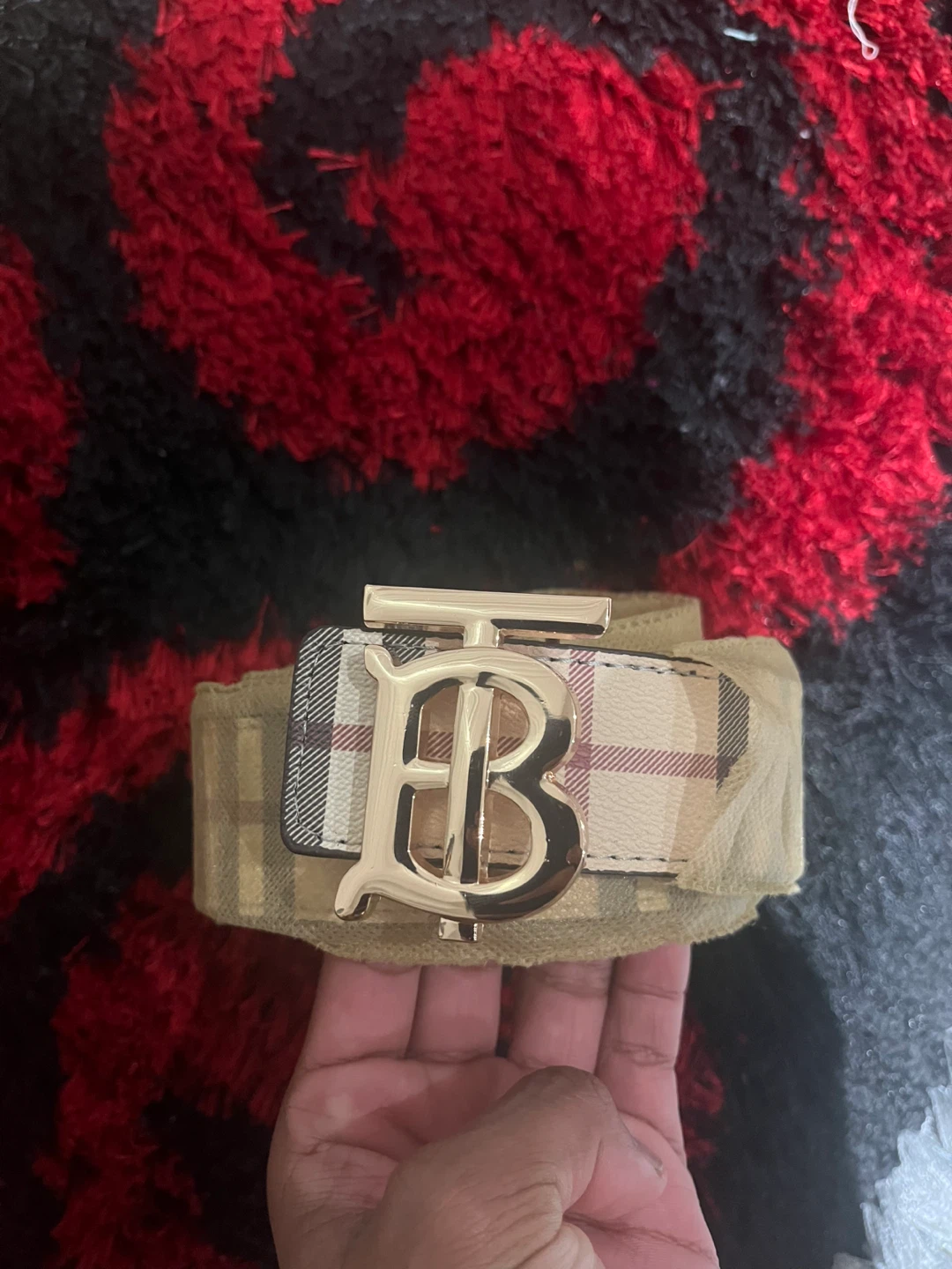 Burberry Belt with Gold TB Logo - photo 3
