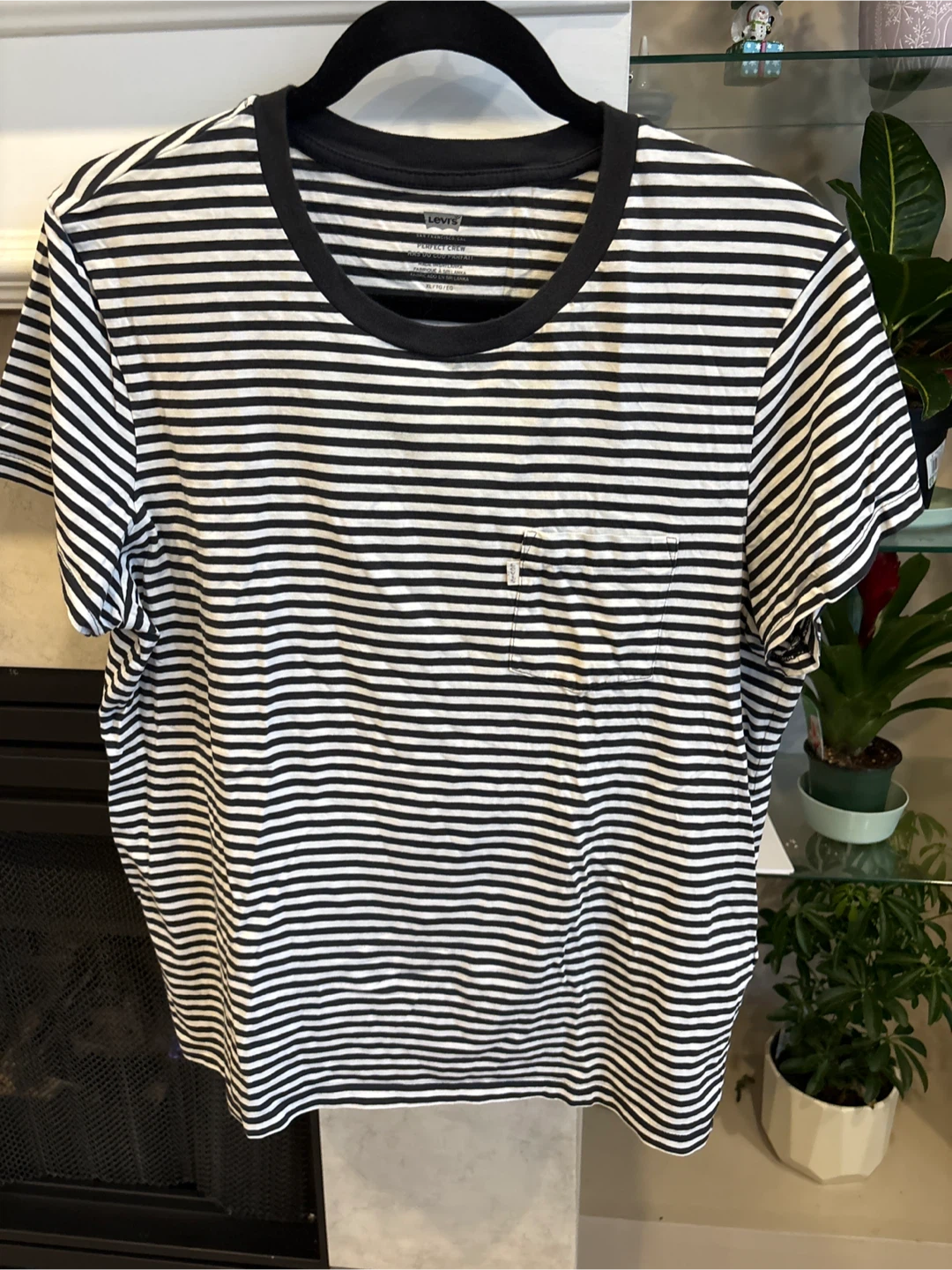 Levi's Men's Striped Perfect Crew T-Shirt XL