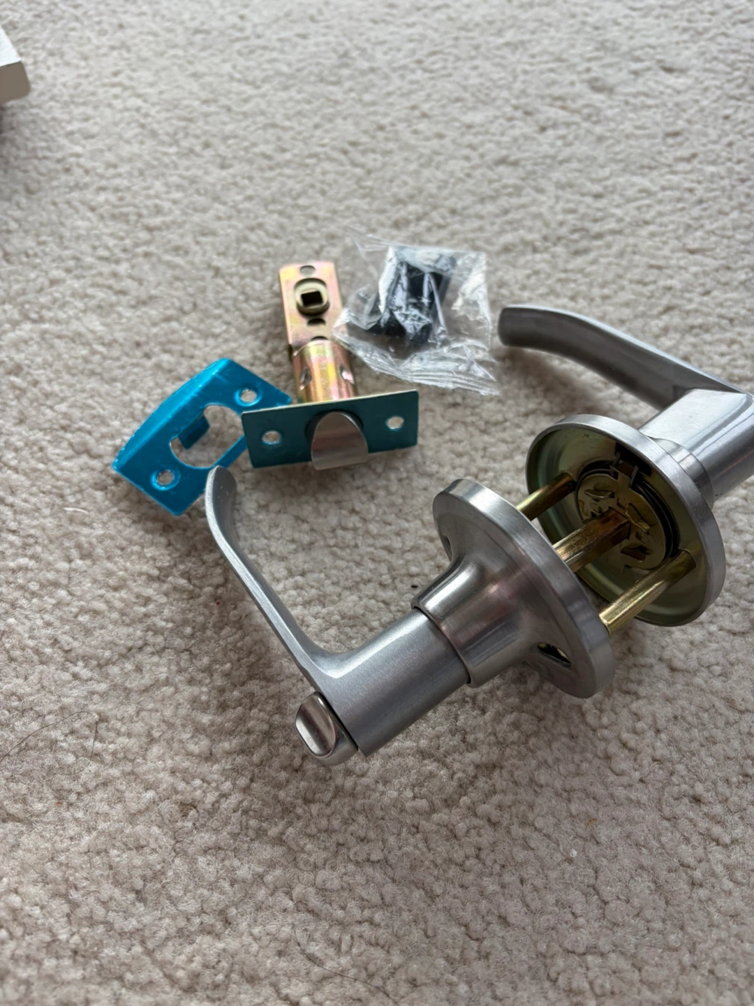 Door Lever Lockset with Latch and Screws