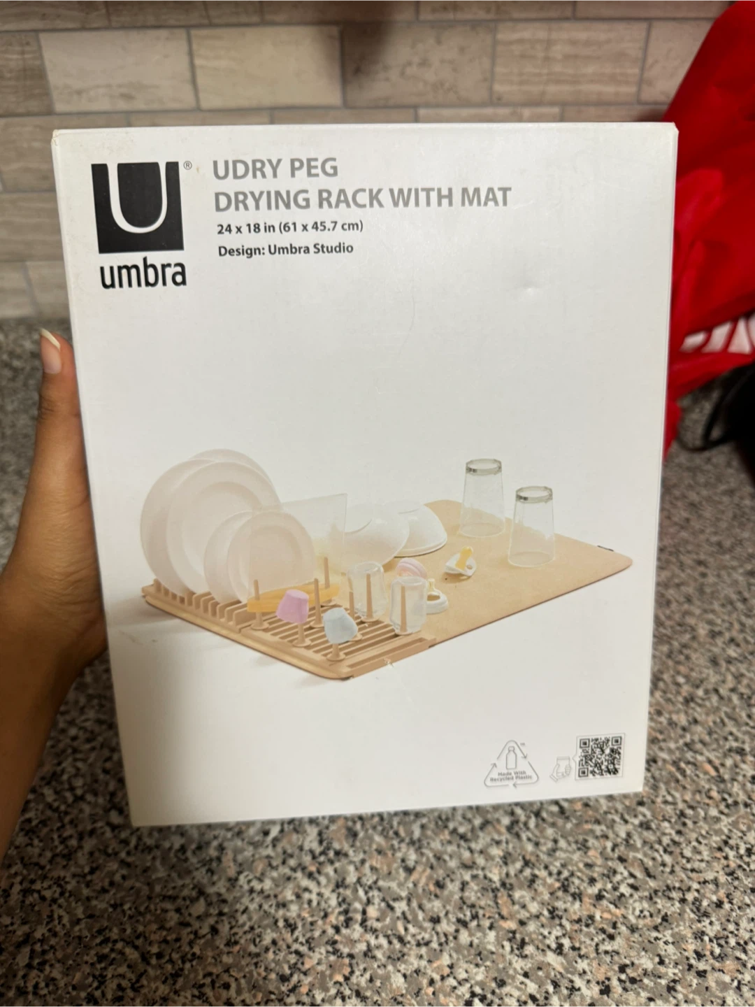 Umbra UDRY Peg Drying Rack with Mat 24 x 18 in - photo 3