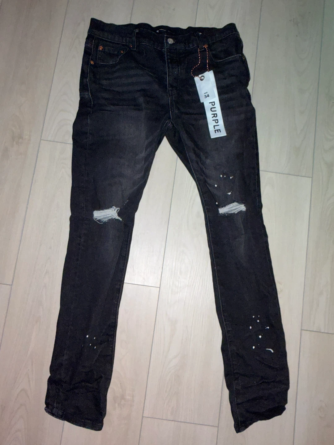 Purple Brand Black Skinny Jeans