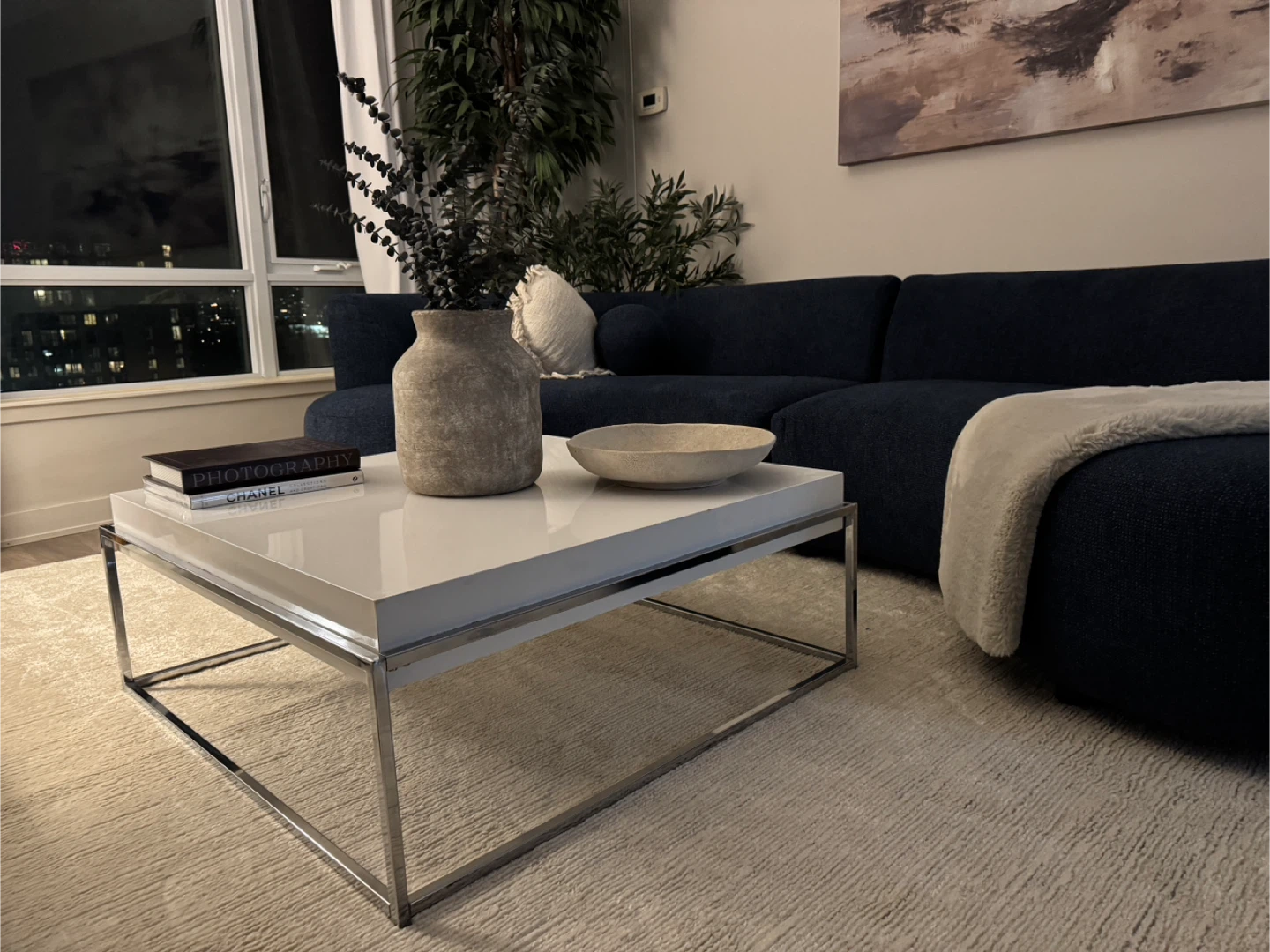 Modern White Square Coffee Table