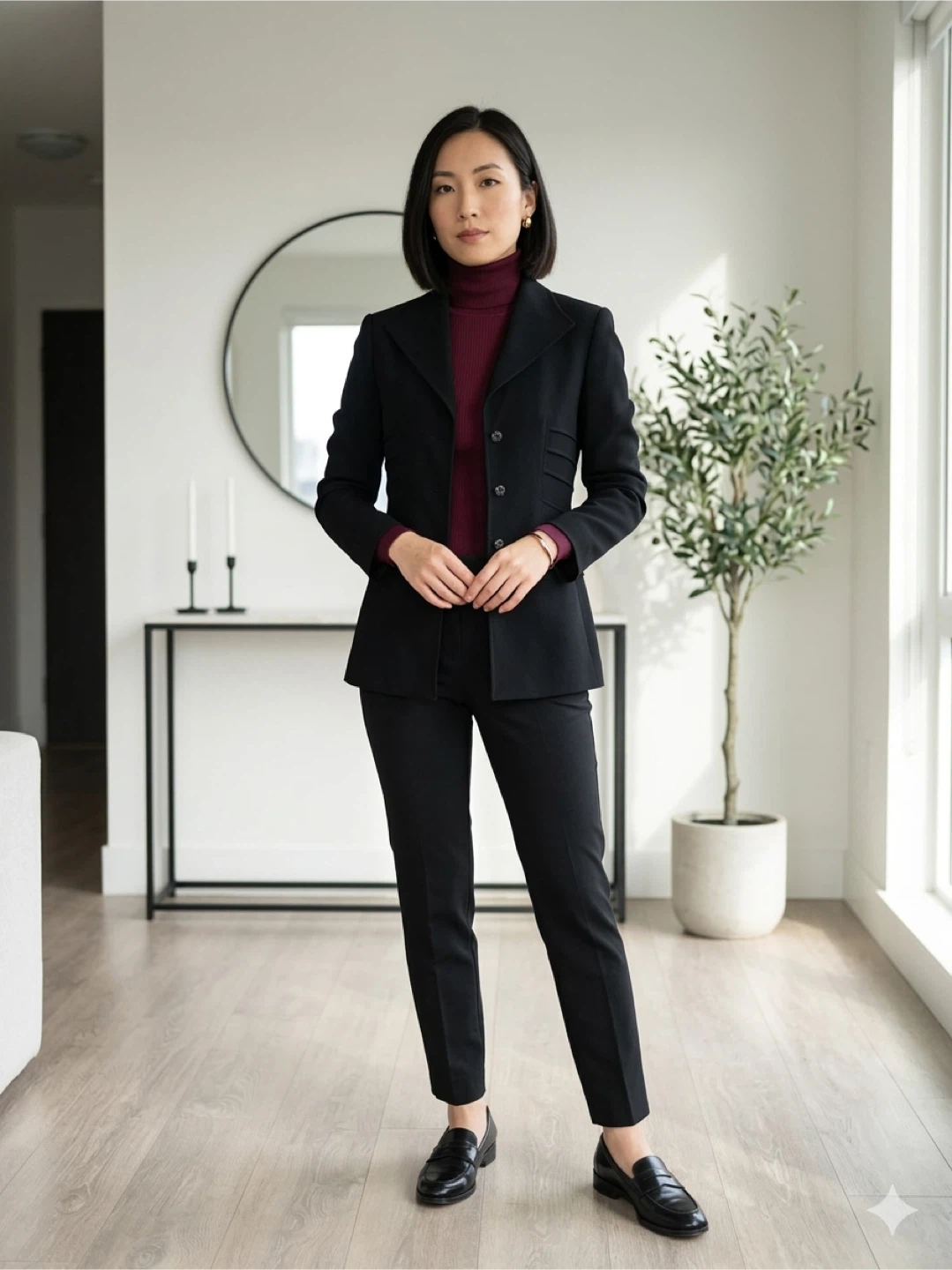 VIOLA Black Tailored Button-Up Jacket / Blazer - Size 38