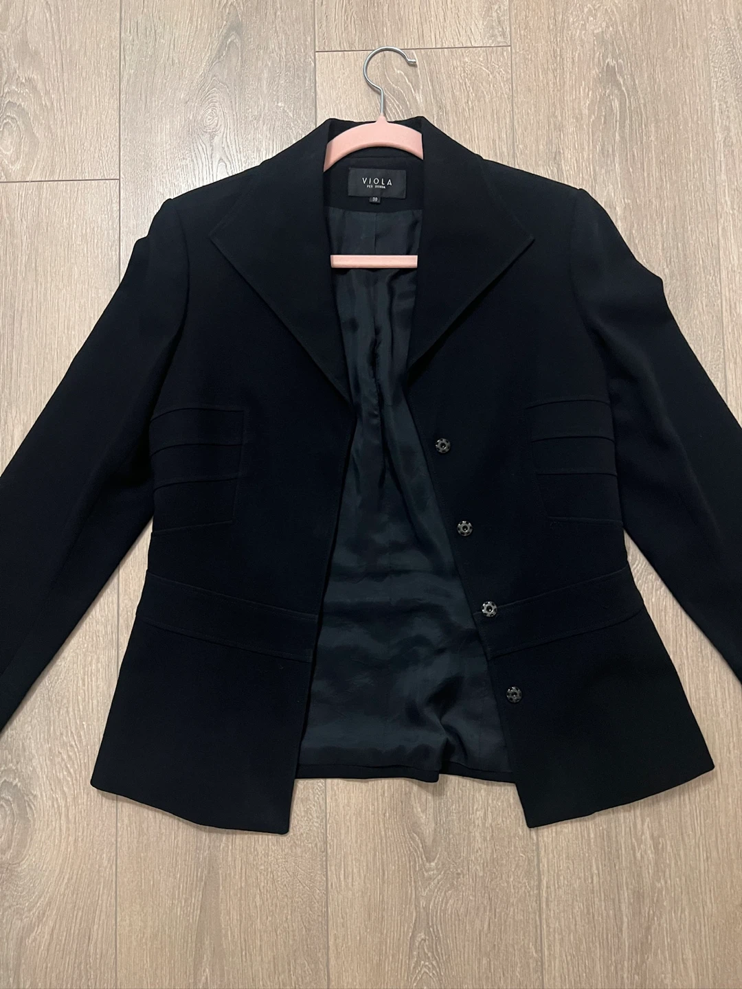 VIOLA Black Tailored Button-Up Jacket / Blazer - Size 38 - photo 2
