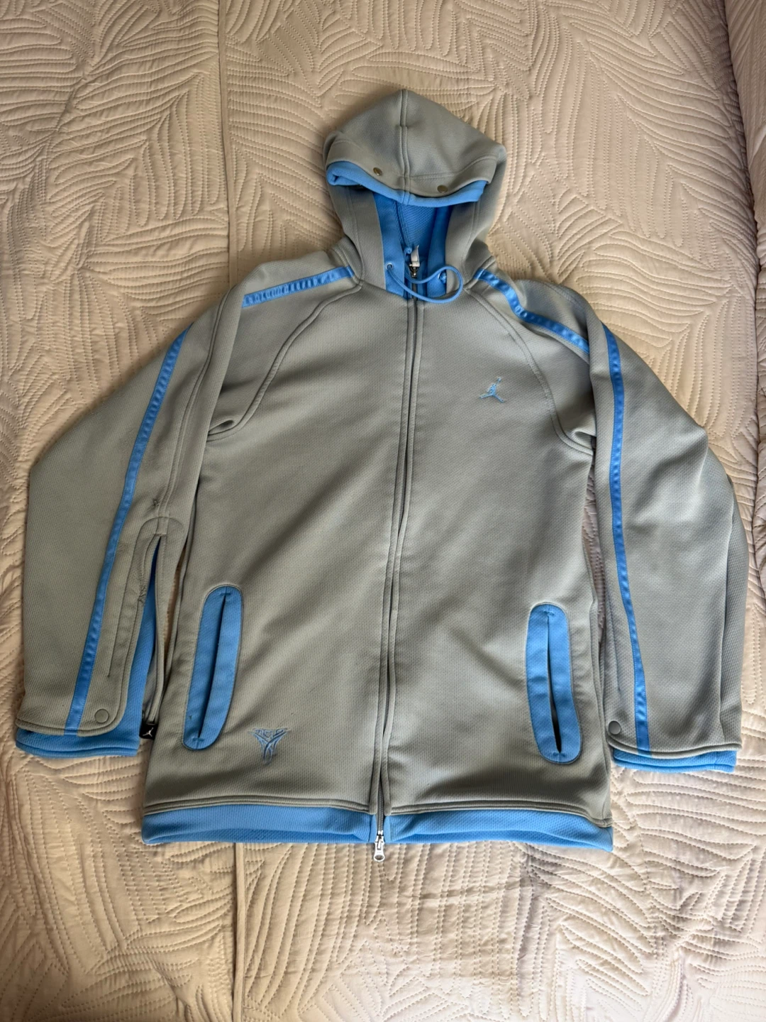 Jordan Zip-Up Hoodie Jacket Gray Blue