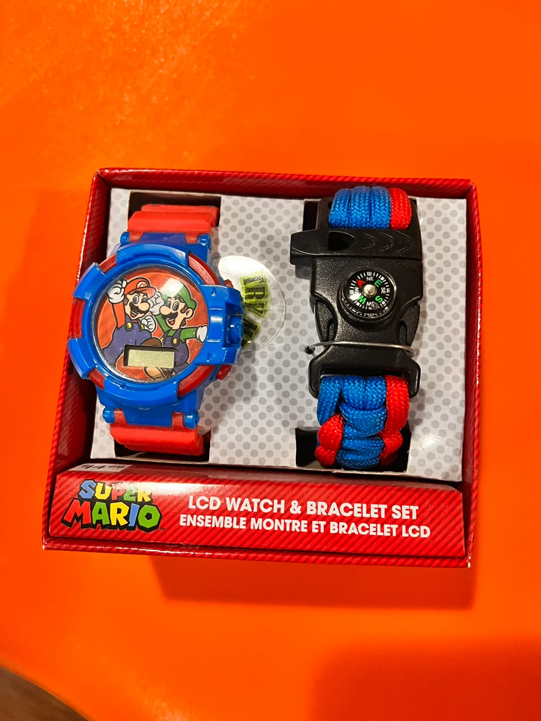 Super Mario LCD Watch & Bracelet Set