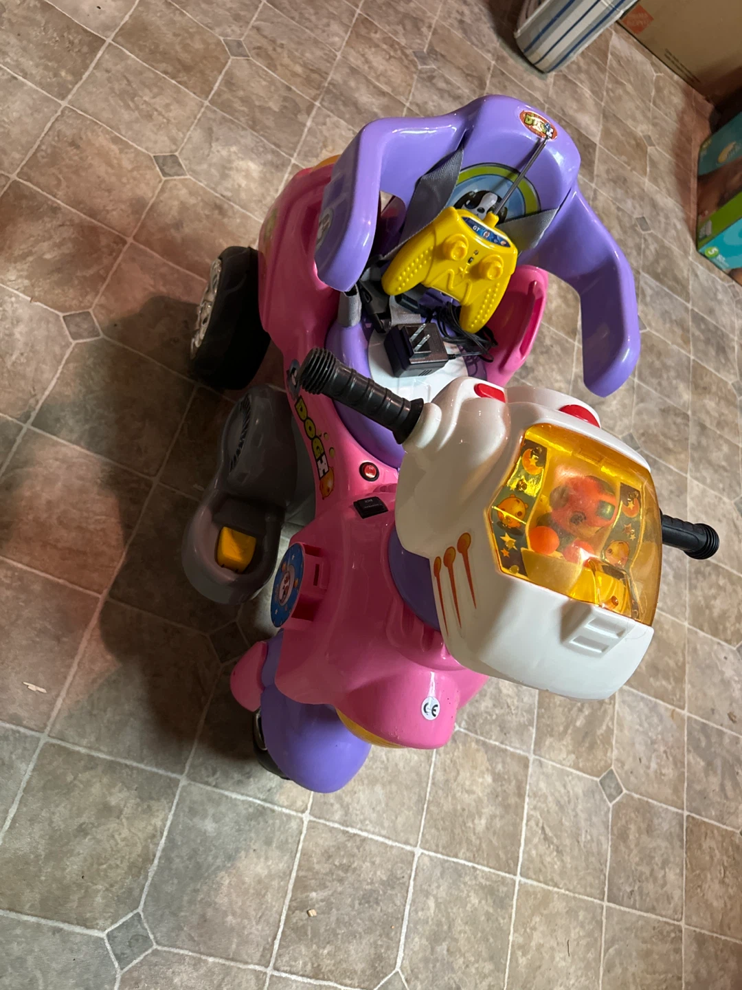 Pink Ride-On Toy Dog Vehicle with Remote