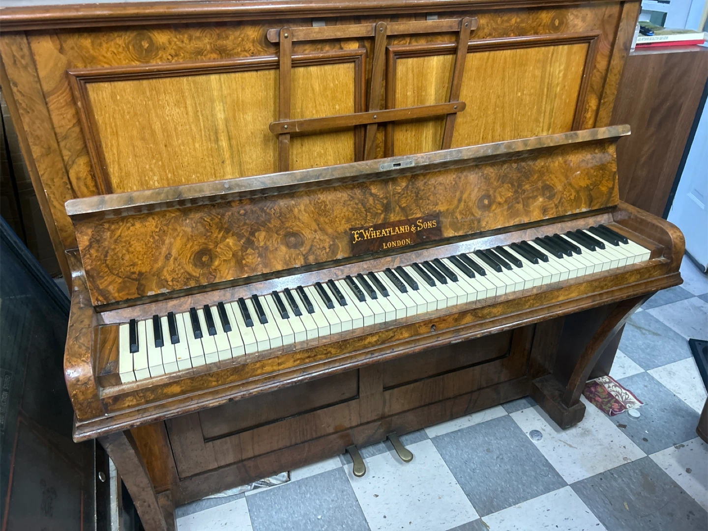 E. Wheatland & Sons London Upright Piano