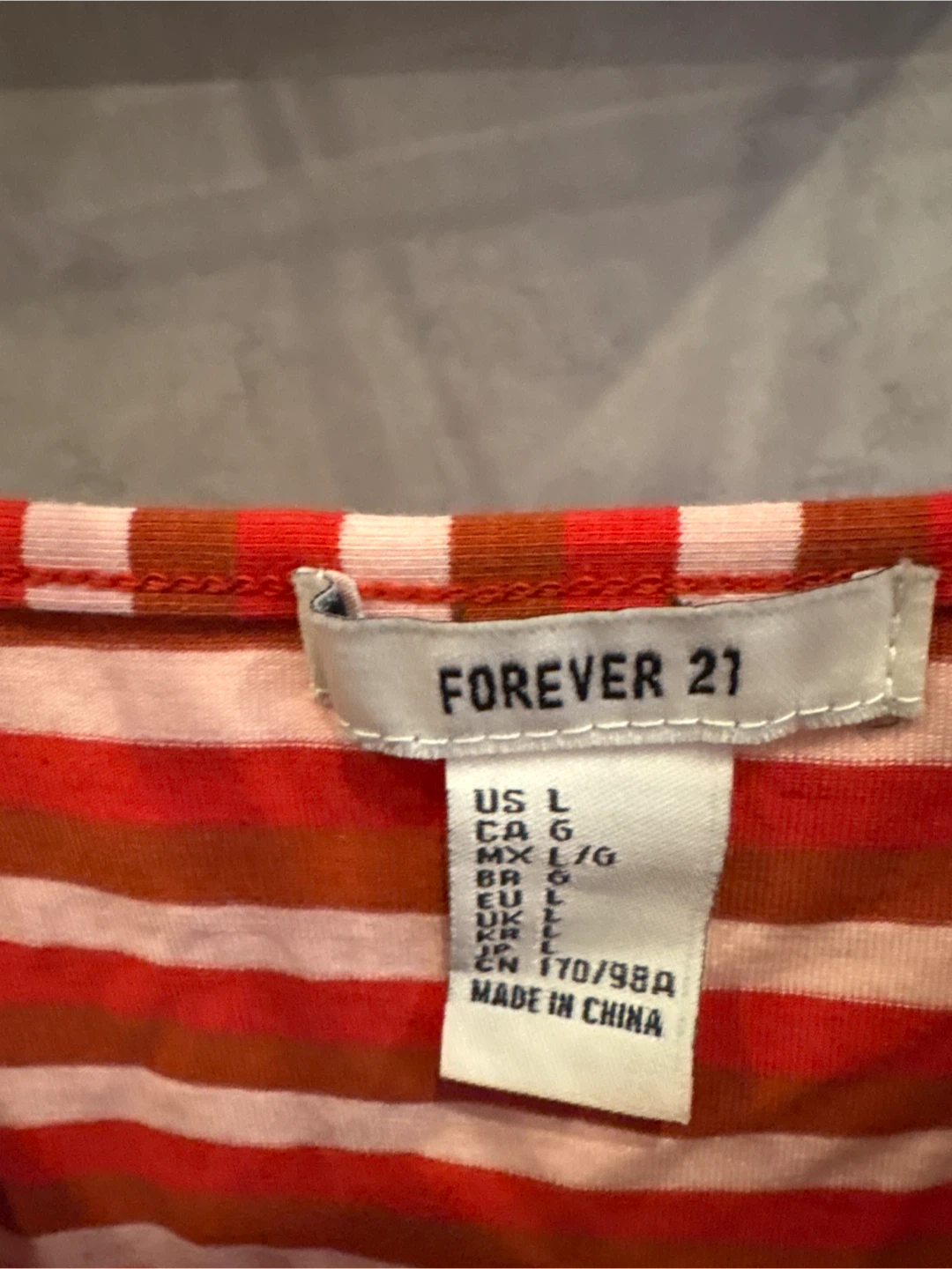 Forever 21 Striped Cami Tank Top - Size L - photo 4