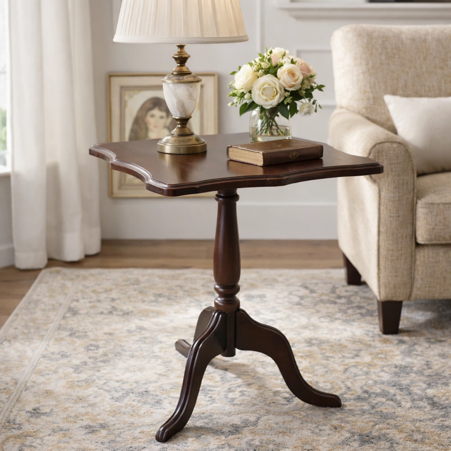 The Bombay Company Pedestal Accent Table