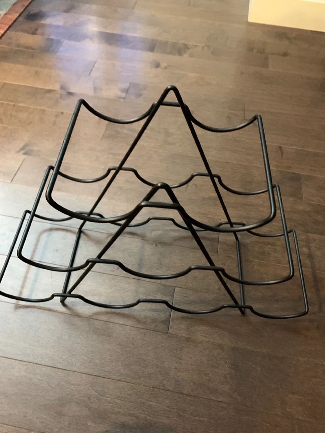 Black Metal Wine Rack