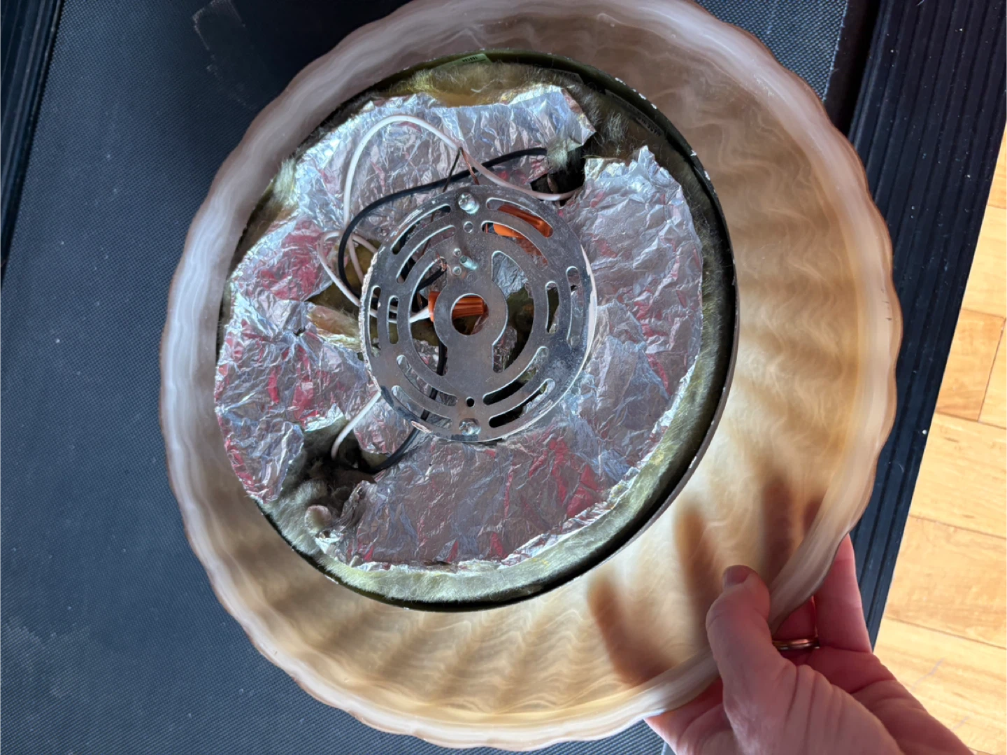 Swirl Pattern Ceiling Light Fixture Cover - photo 2