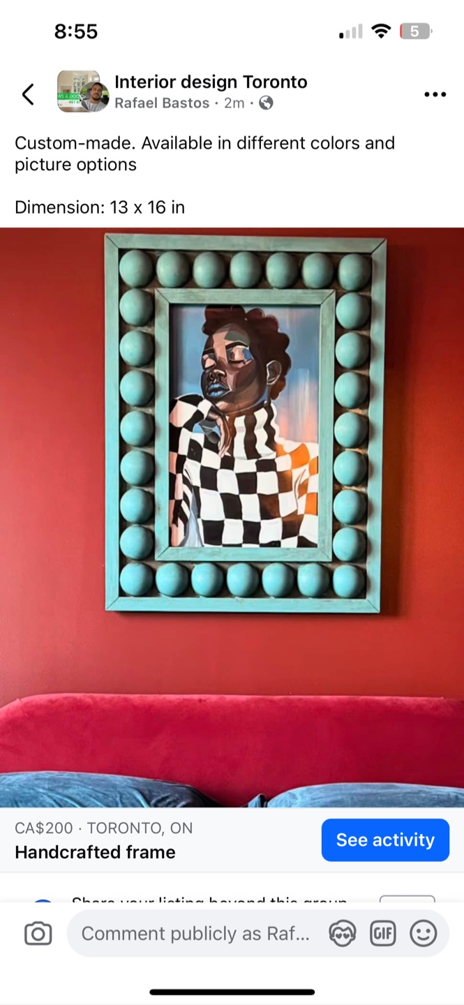 Handcrafted Frame 13 x 16 in