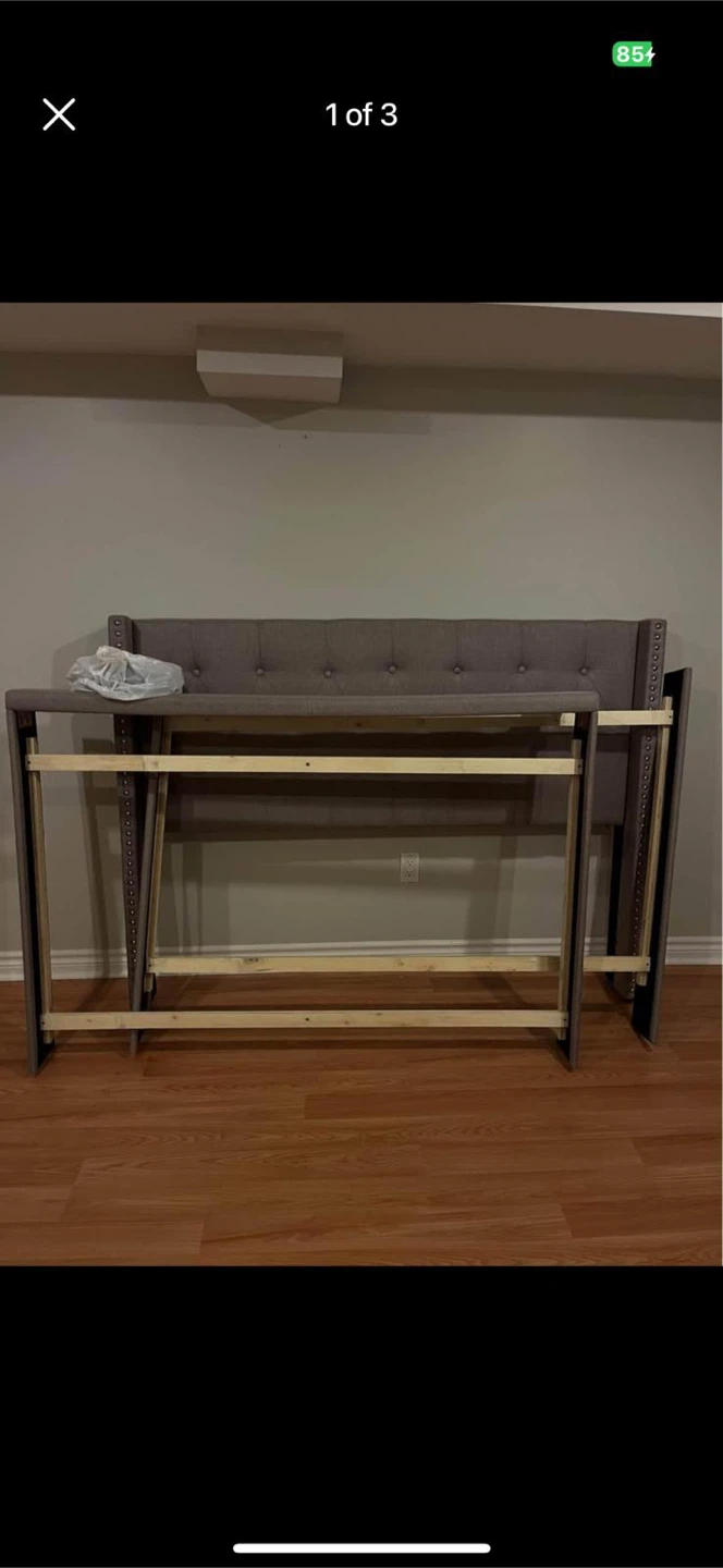 Queen Upholstered Tufted Headboard, Bed Frame and box - photo 3