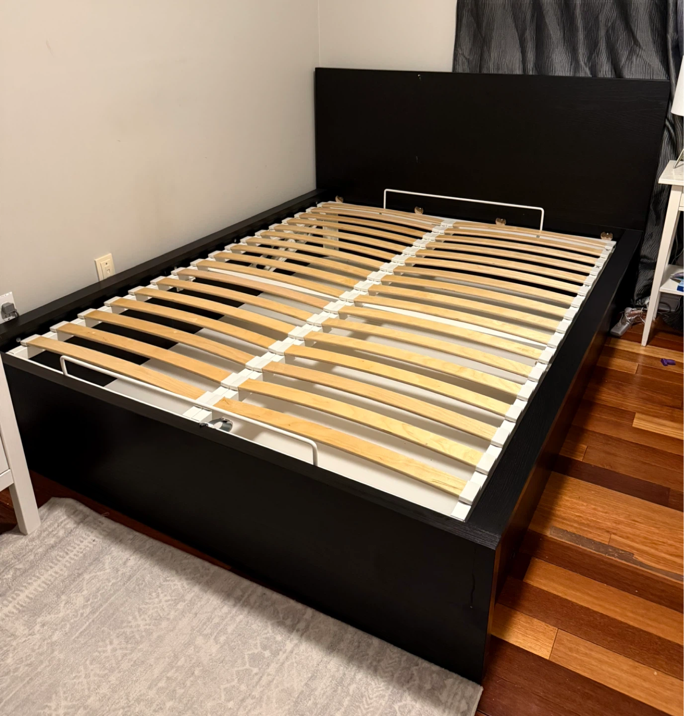 Black Storage Queen Bed Frame with Lift-Up Slats