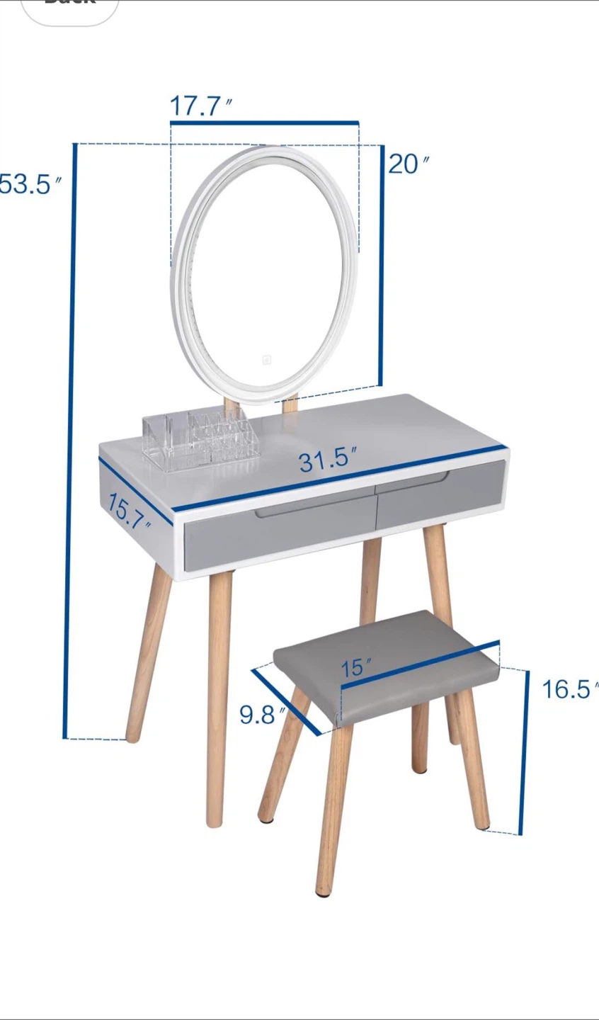 Oval Vanity Mirror with LED Light - photo 2