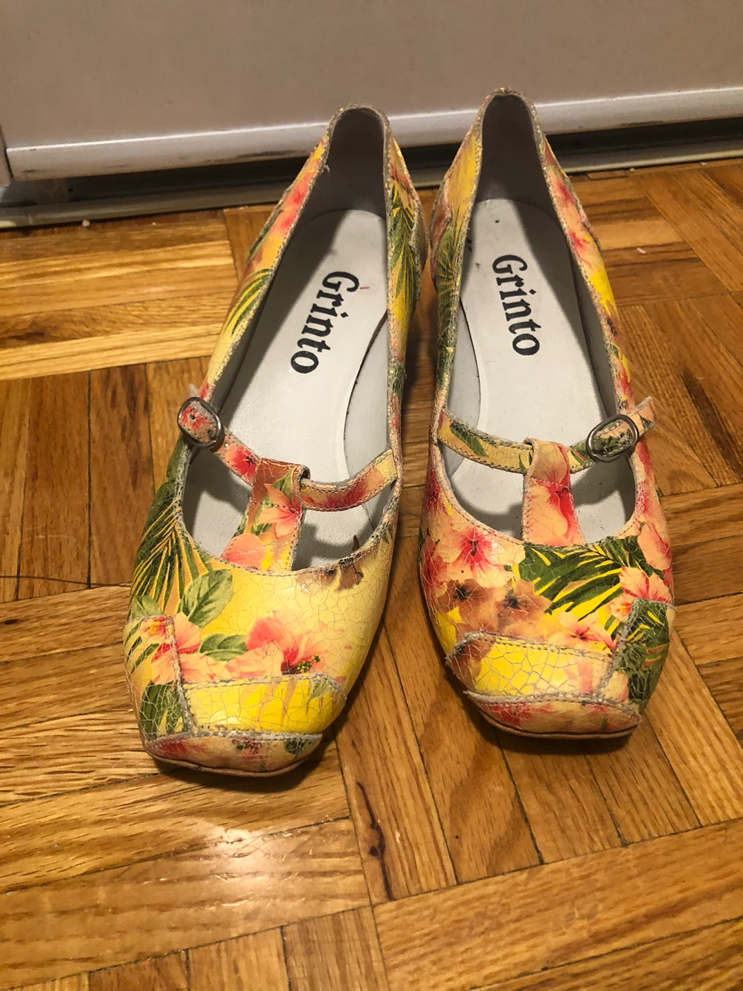 Grinto Floral Print Low Heels - photo 2