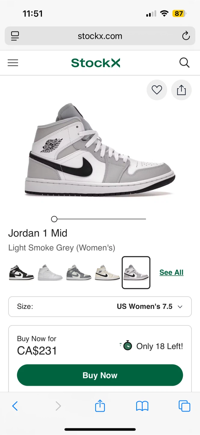 Air Jordan 1 Mid Women's Size 7.5 - photo 3