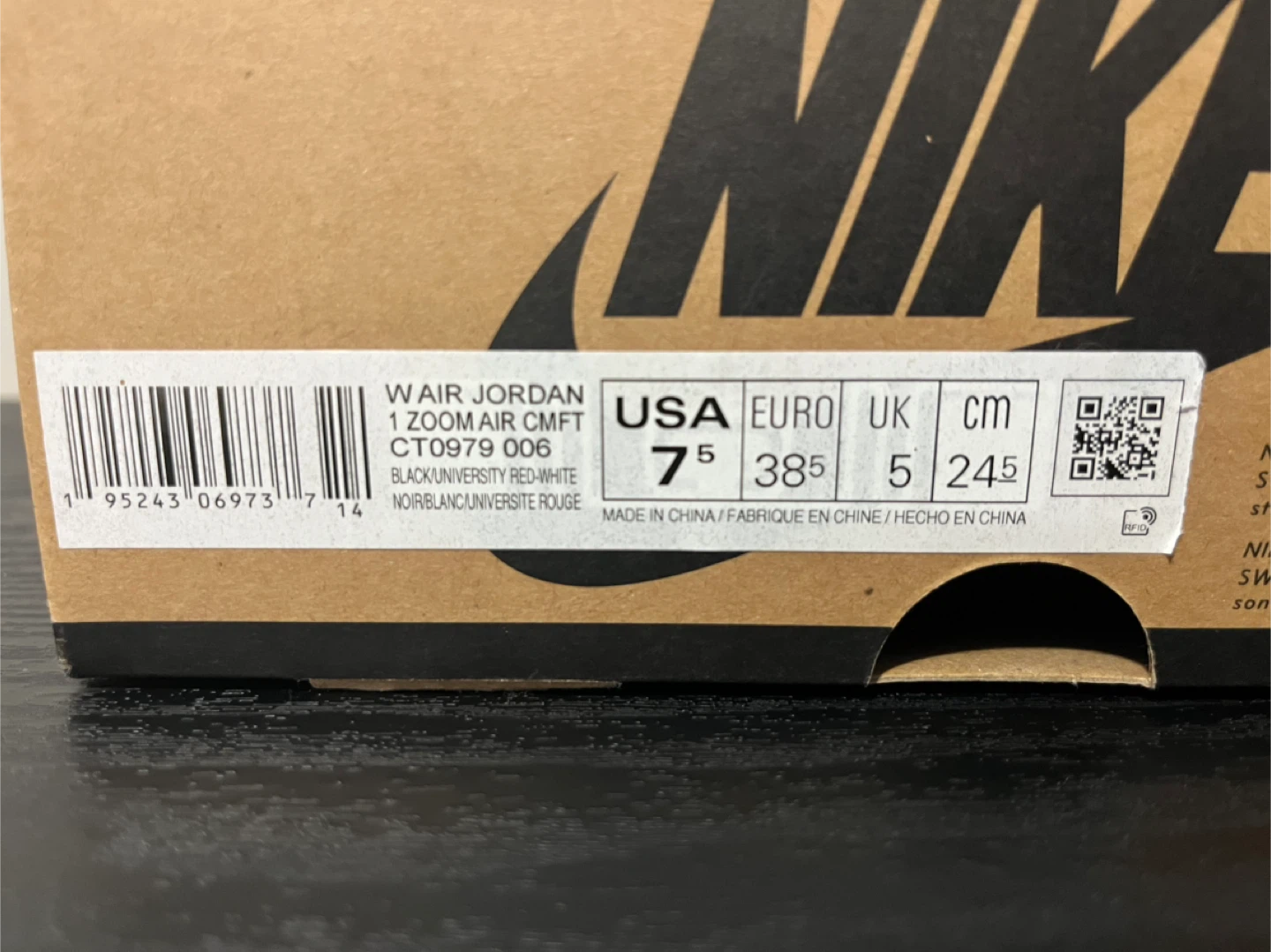 Nike W Air Jordan 1 Zoom Air CMFT Mid Top Sneakers - photo 3