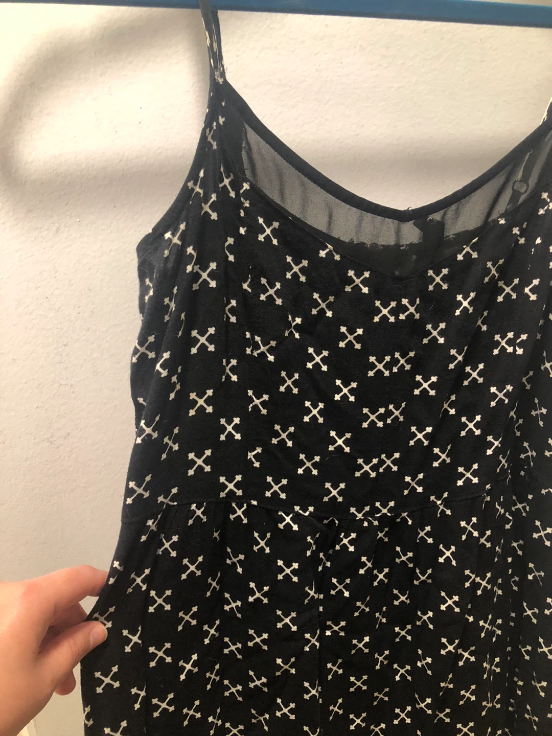 Black dress with white x pattern - photo 2
