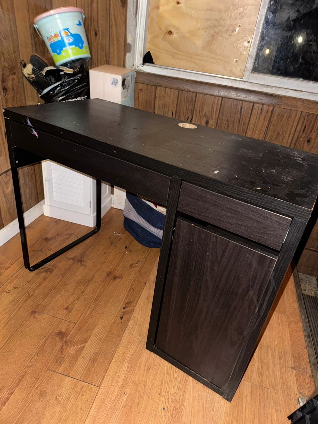 FREE!! Dark Wood Desk with Drawers