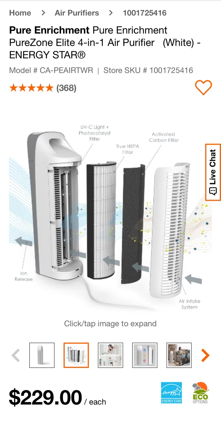 HEPA Air Purifier – Pure Enrichment PureZone Elite - photo 4