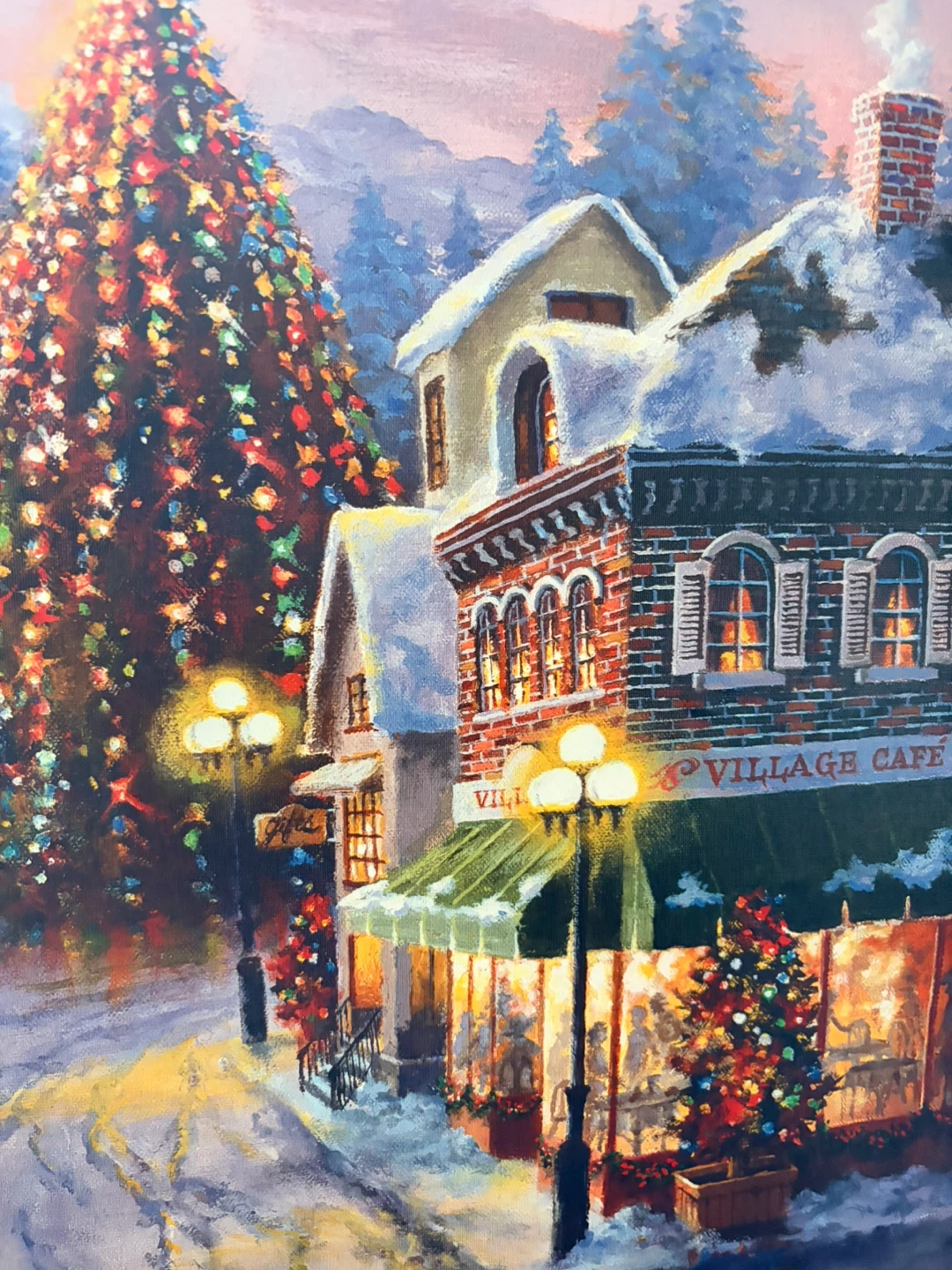 Winter Village Christmas Scene Wall Art - photo 3
