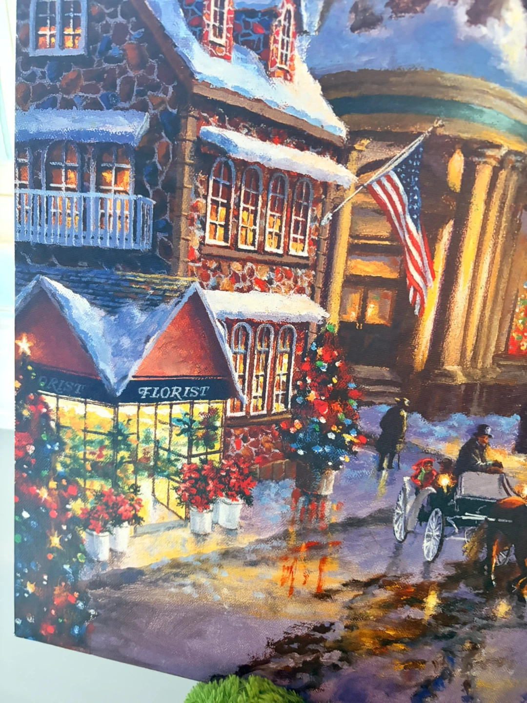 Winter Village Christmas Scene Wall Art - photo 4