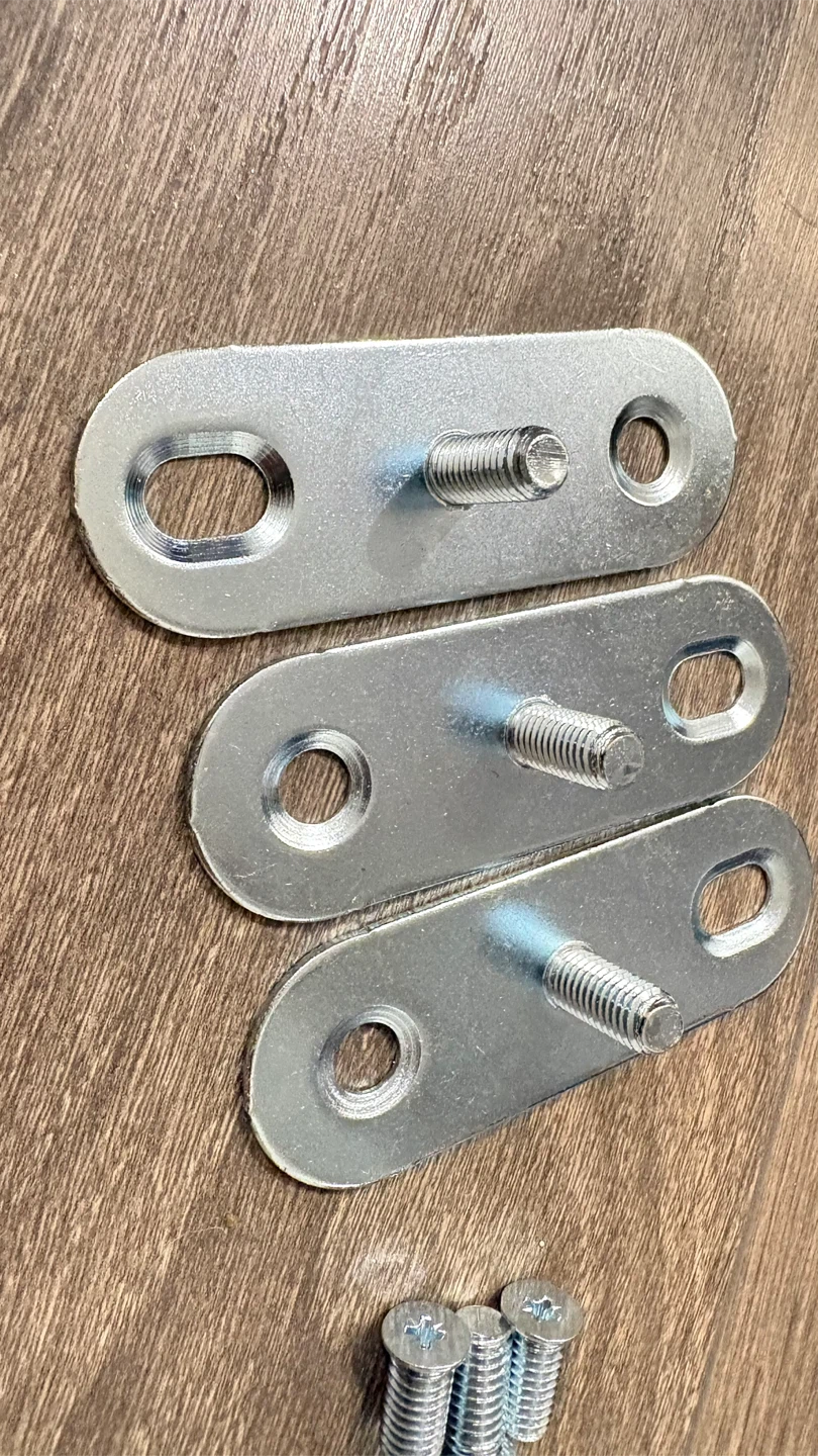3 Furniture Connector Plates & Screws - photo 3
