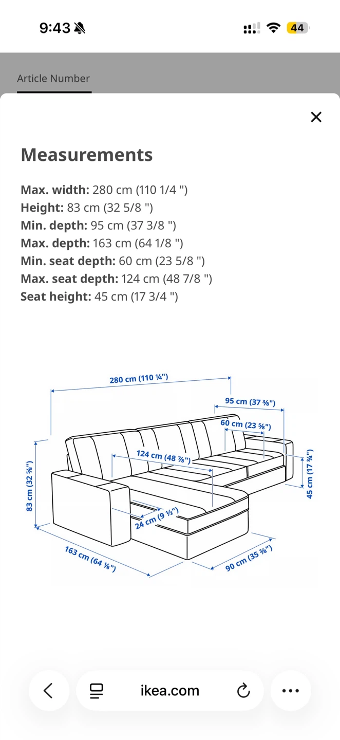 🥕 MOVING! Sectional couch (OBO) - photo 3
