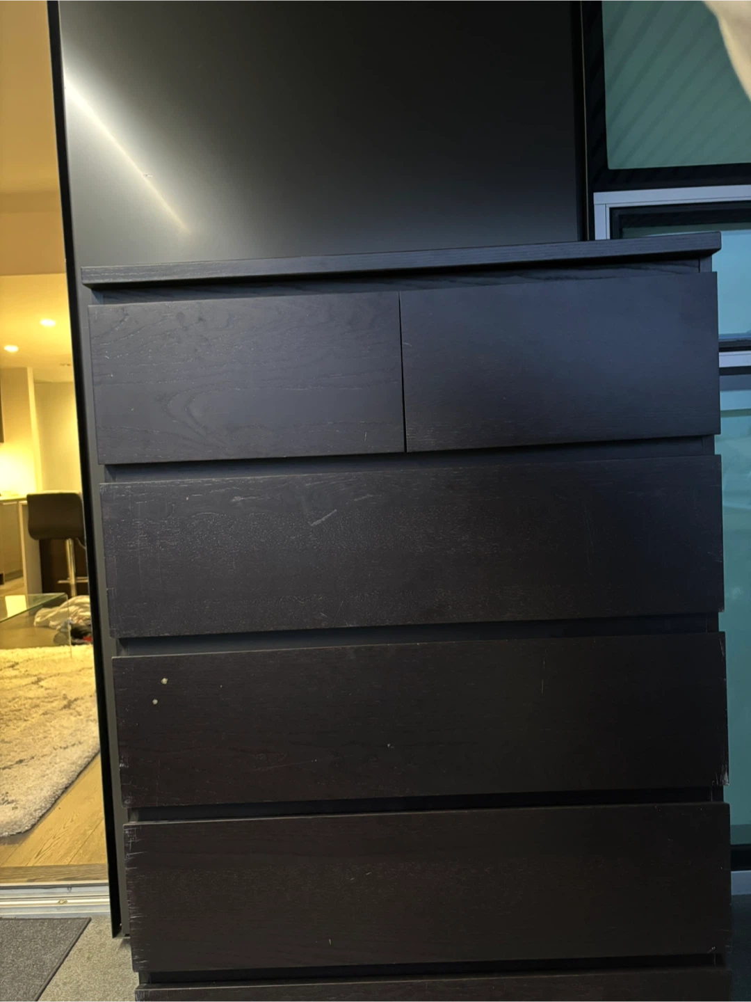 Dark Brown 6-Drawer Dresser