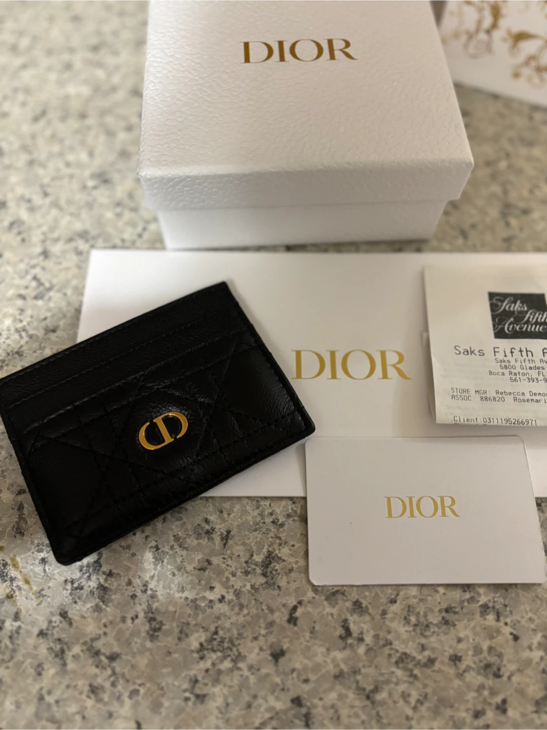 Dior Black Quilted Leather CD Card Holder - photo 5