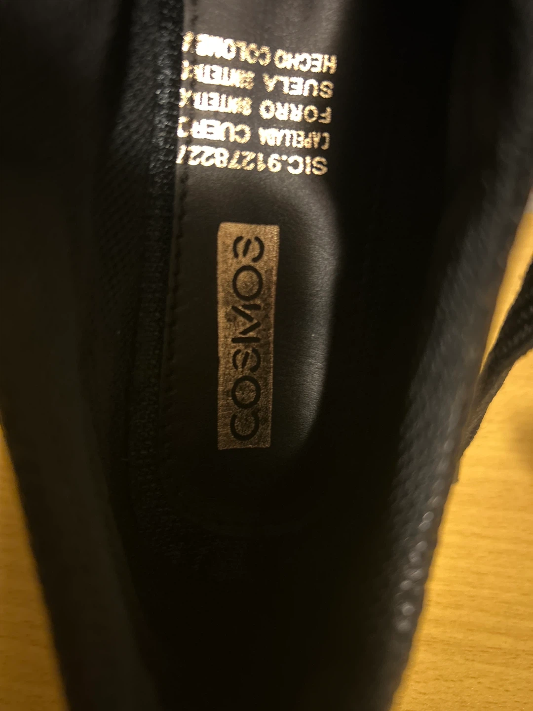 COSMOS Black Faux Leather Lace-Up Sneakers 37 - photo 5