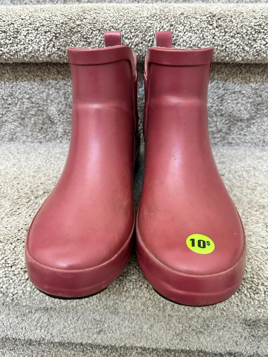 Red Ankle Rain Boots size 6 - photo 4