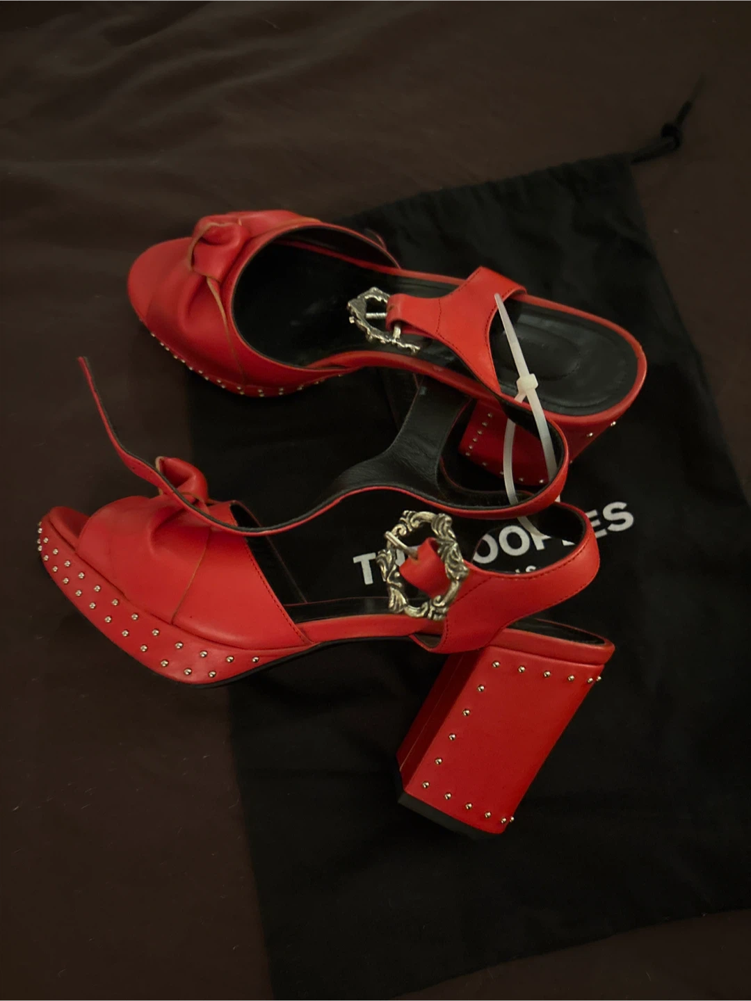 The Kooples red leather heels