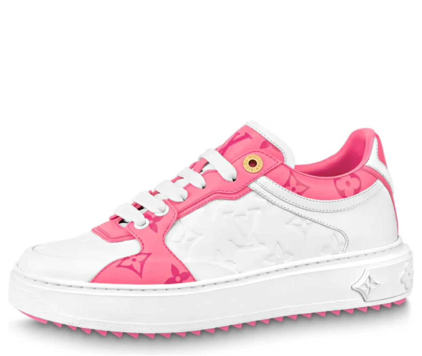 LOUIS VUITTON Time Out Sneakers 'White and Pink Monogram'