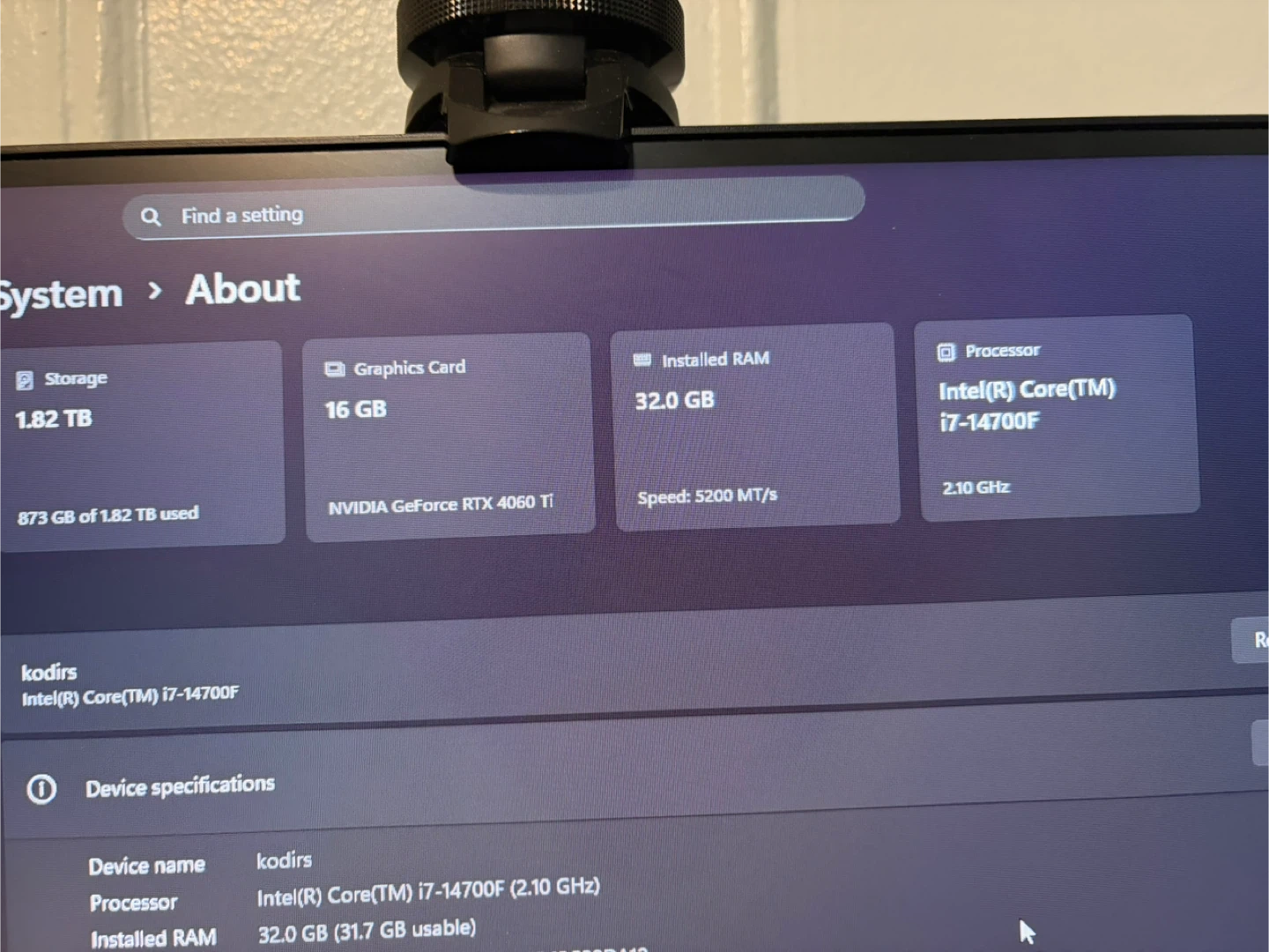 Whole gaming setup