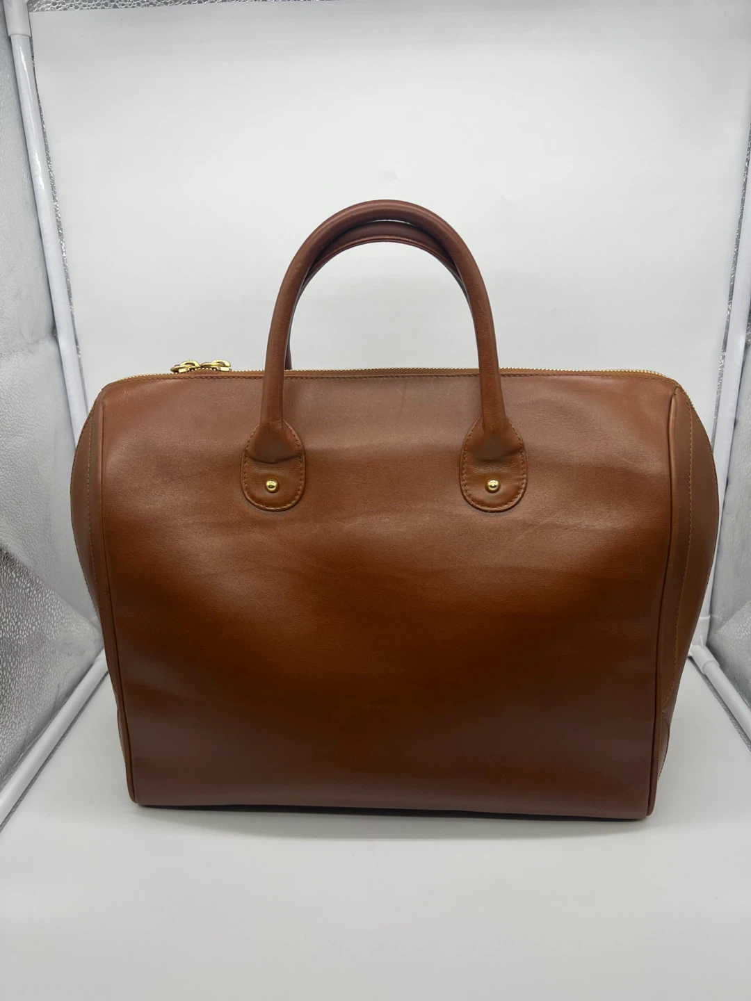 ANTIPINA Handmade Brown Leather Briefcase Commuter Weekender Bag - photo 5