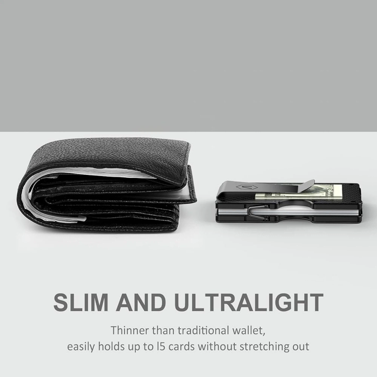 ARW Carbon Fiber Minimalist Wallet with Money Clip - photo 3