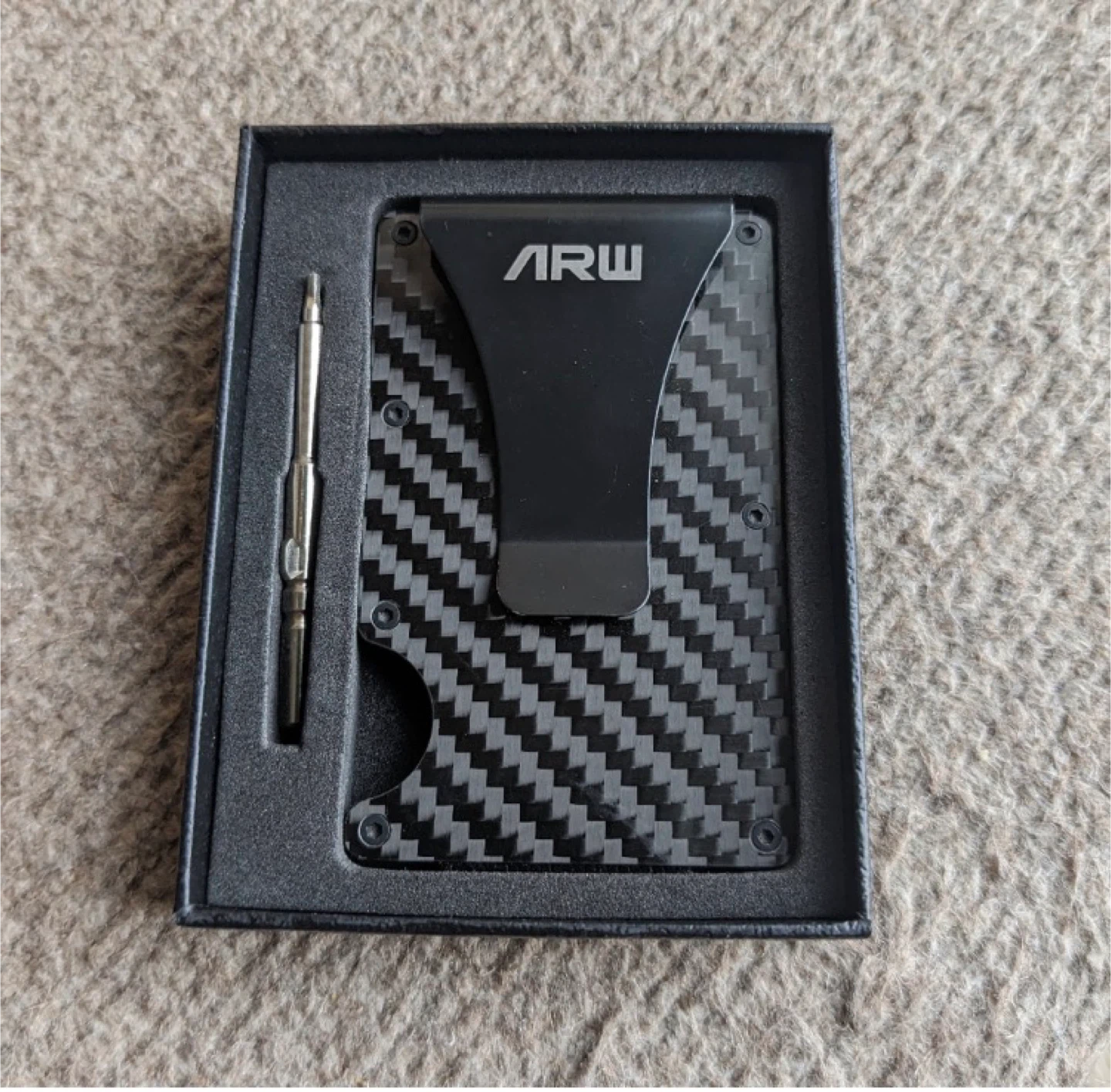 ARW Carbon Fiber Minimalist Wallet with Money Clip