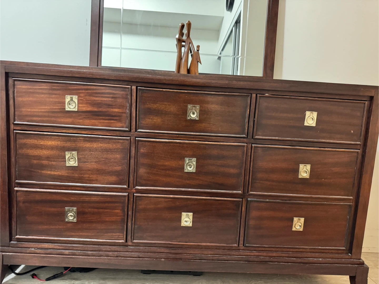 Solid Wood Dresser with Mirror - photo 2