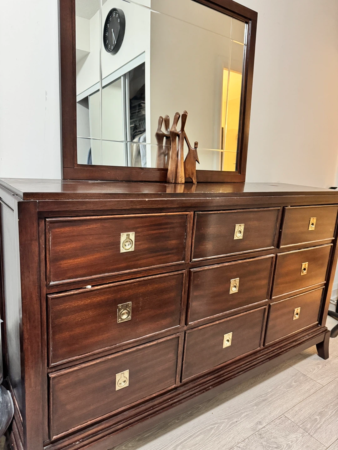 Solid Wood Dresser with Mirror - photo 3