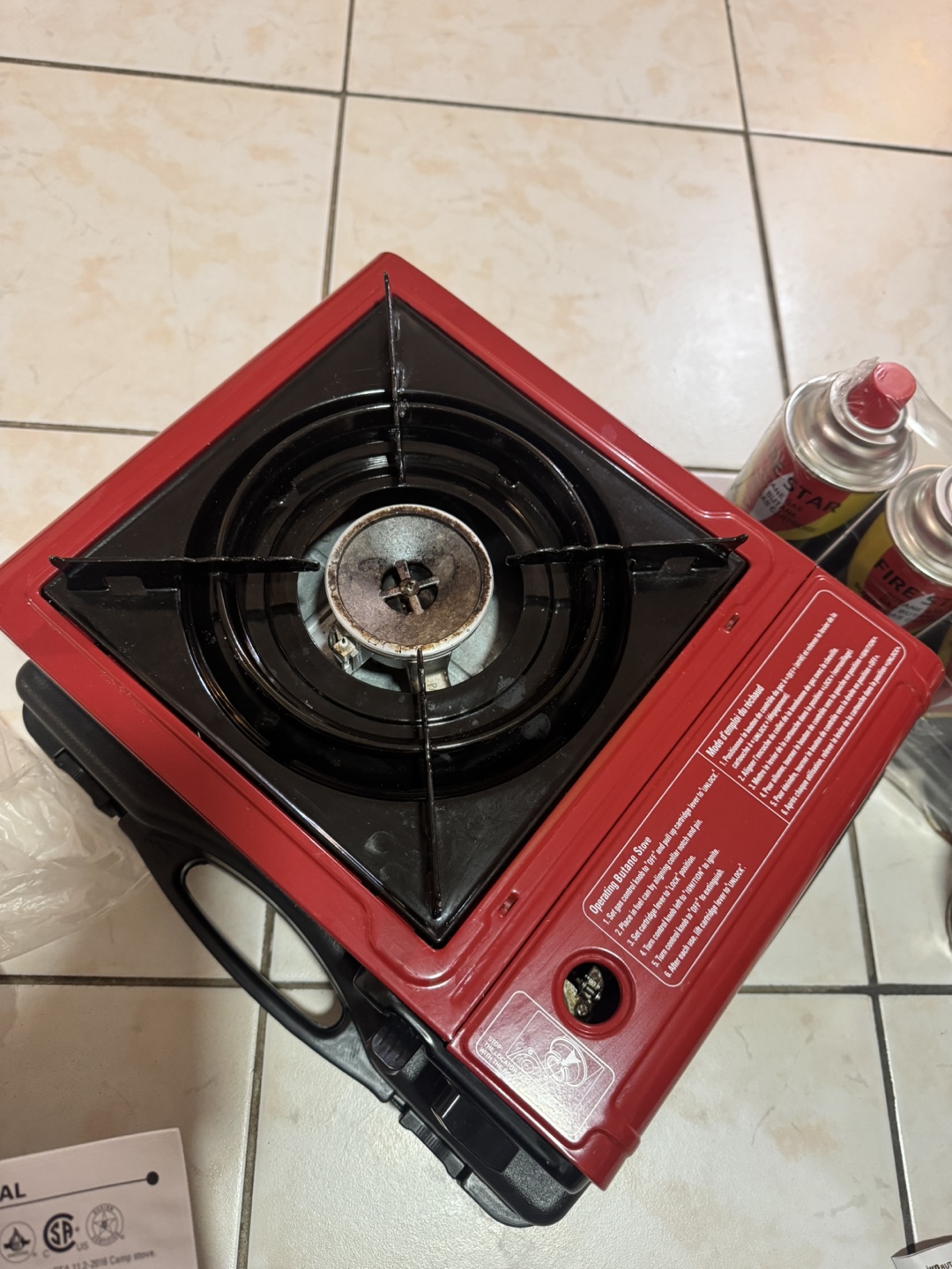 Portable Gas Stove with 4 packs butane gas - photo 2