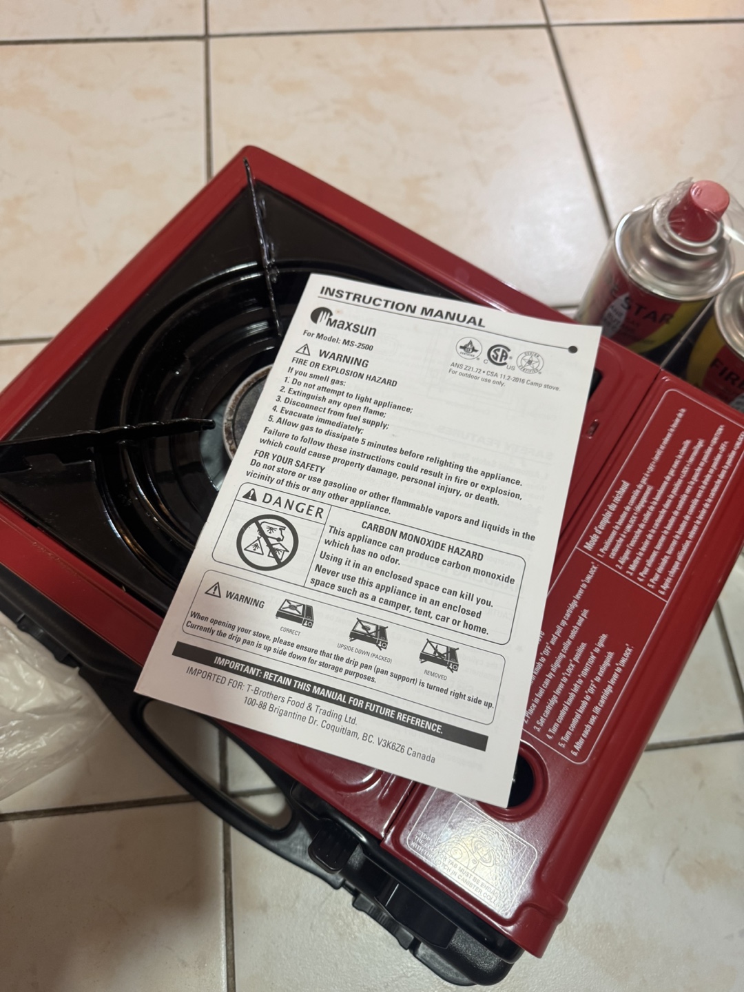 Portable Gas Stove with 4 packs butane gas - photo 3
